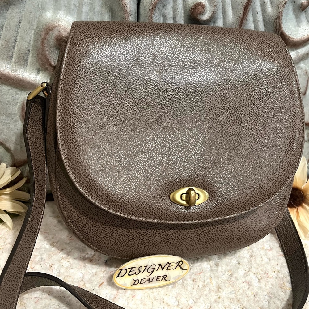 COACH Vintage Madison Carlyle Leather Crossbody 4410 Brown Made In Italy 🇮🇹 - Picture 2 of 15